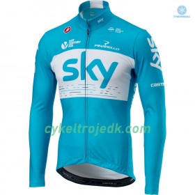 Cykeltøj Langærmet Vinter + Bib Cykelbukser 2018 Team Sky N002